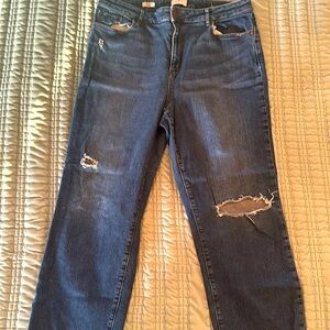 Loft Curvy High Rise Straight Leg Jeans Size 14